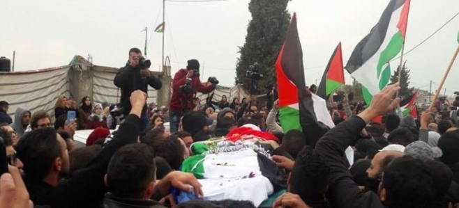 تشيّع جثمان الشّهيد الفلسطيني باسل الأعرج يوم امس الجمعة