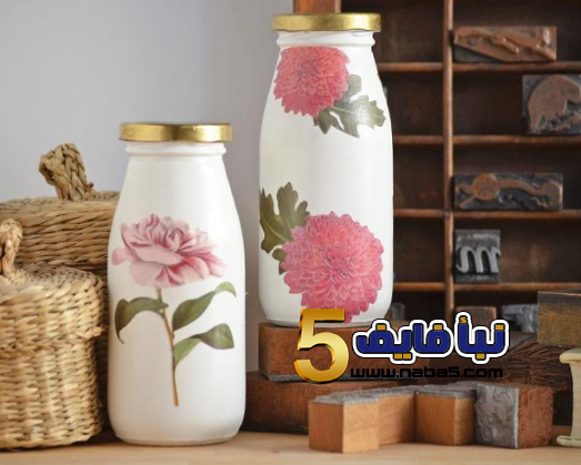 طريقة عمل فازة من الزجاجات البلاستك