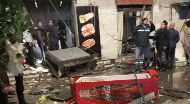 إصابات إثر انفجار اسطوانة غاز في مطعم في مدينة الكرك