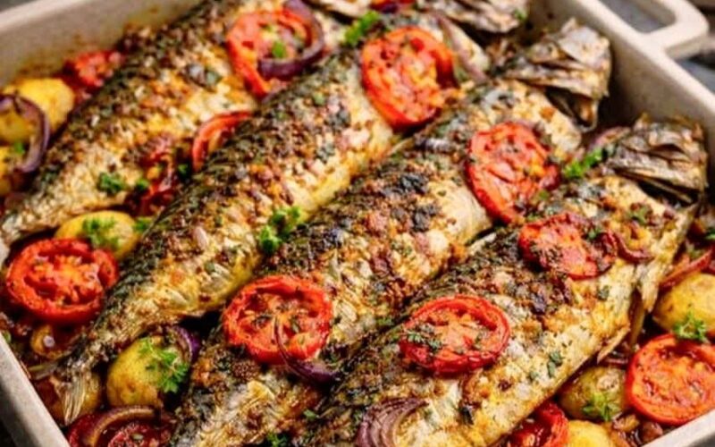 صنية سمك ماكريل