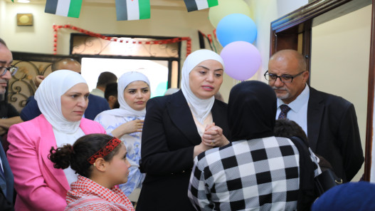 وزيرة التنمية الاجتماعية تفتتح وحدة التدخل المبكر في لواء المزار الشمالي