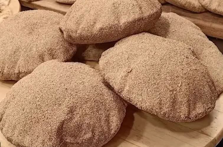 خبز الحبة الكاملة بدون فرن 👌
